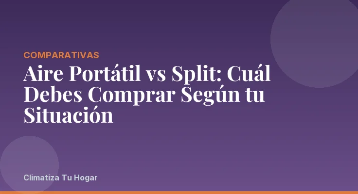 Aire Portátil vs Split: Cuál Debes Comprar Según tu Situación