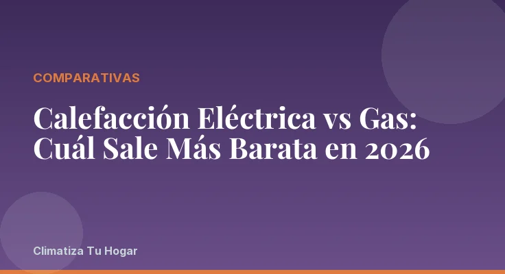 Calefacción Eléctrica vs Gas: Cuál Sale Más Barata en 2026