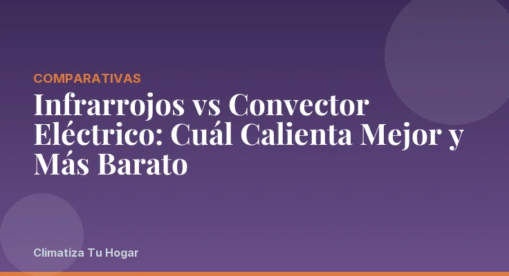 Infrarrojos vs Convector Eléctrico: Cuál Calienta Mejor y Más Barato