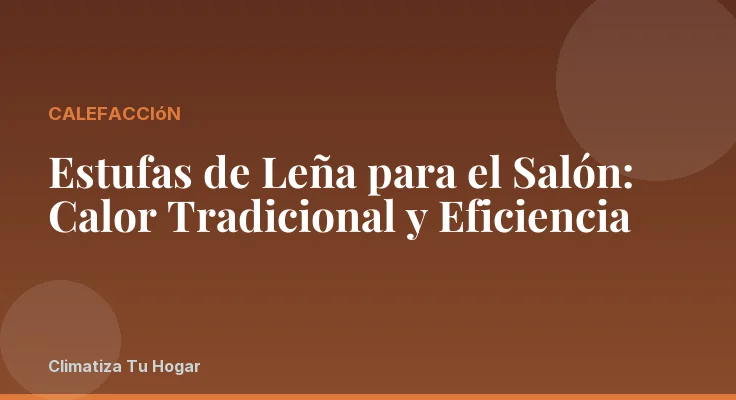 Estufas de Leña para el Salón: Calor Tradicional y Eficiencia