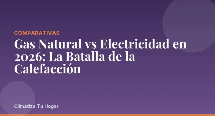 Gas Natural vs Electricidad en 2026: La Batalla de la Calefacción