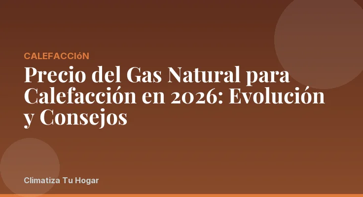 Precio del Gas Natural para Calefacción en 2026: Evolución y Consejos